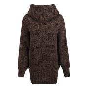 Alexander McQueen Hood Jumper Sweaters Brown, Dam