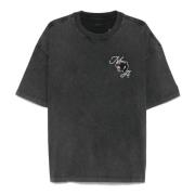 Amiri Broderad Crew Neck T-shirt Svart Black, Herr