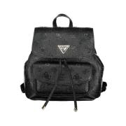 Guess Svart polyeten ryggsäck med justerbara remmar Black, Dam