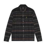 Lyle & Scott LS Vävda Skjortor Borstad Tartan Overshirt Black, Herr