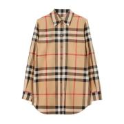 Burberry Beige Snygga Skjortor Beige, Dam