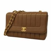 Chanel Vintage Pre-owned Laeder axelremsvskor Brown, Dam