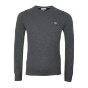 Lacoste Ull Pullover Regular Fit Rund Hals Gray, Herr