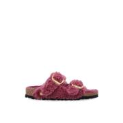 Birkenstock Shearling Big Buckle Sandaler i Berry Crush Pink, Dam