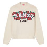 Kenzo Vit Tröja med Boke Blommor White, Dam