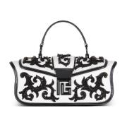 Balmain Blaze Pouch Satinväska White, Dam