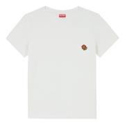 Kenzo Broderad Bomull T-shirt Vit White, Dam