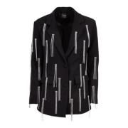 TPN Kristallfrans Blazer Basic med Revers Black, Dam