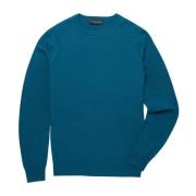 Brooks Brothers Lambswool Crew-Neck Sweater Blue, Herr