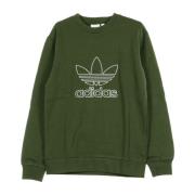 Adidas Outline Line Crewneck Sweatshirt Night Cargo Green, Herr