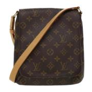 Louis Vuitton Vintage Pre-owned Canvas axelremsvskor Brown, Dam