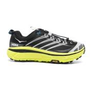 Hoka One One Svarta Mesh Sneakers med Reflekterande Detaljer Multicolo...