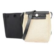 Hermès Vintage Pre-owned Canvas crossbodyvskor Beige, Dam