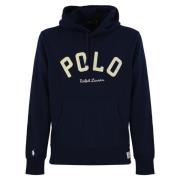 Polo Ralph Lauren Blå Bomullströja med Huva Blue, Herr