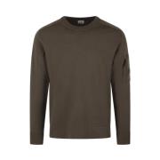 C.P. Company Diagonal Fleece Lens Crew Neck Sweatshirt Green, Herr