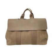 Hermès Vintage Pre-owned Canvas handvskor Beige, Dam