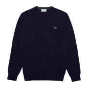 Lacoste Bomull Crewneck Pullover Ah1985 Blue, Herr