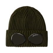 C.p. Company Merino Wool Goggle Beanie Green, Herr