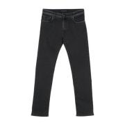 Hand Picked Kolgrå Skinny Cut Denim Jeans Blue, Herr