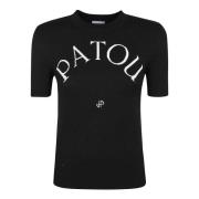 Patou Svart T-shirt Elegans Komfort Black, Dam