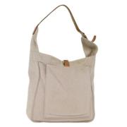 Hermès Vintage Pre-owned Canvas axelremsvskor Beige, Dam