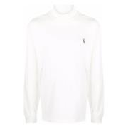 Polo Ralph Lauren Bomull Rullkrage Tröja White, Herr