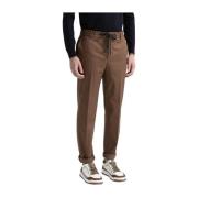 Peserico Bomull och ull gabardinjoggers Brown, Herr