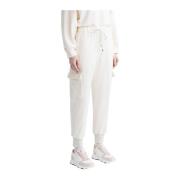 Peserico Bomull jersey cargo joggers Beige, Dam