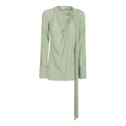 Victoria Beckham Grön Silke Topp Elegant Stil Green, Dam