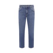 Dolce & Gabbana Blå Denim Jeans med DG Broderi Blue, Herr