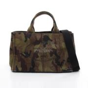 Prada Vintage Pre-owned Canvas prada-vskor Green, Dam