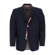 Thom Browne Marinblå Jersey Blazer Blue, Herr