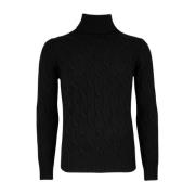 Filippo De Laurentiis Elegant Turtleneck Sweater Black, Herr