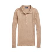 Polo Ralph Lauren Brun Polo Skjorta med Knappar Brown, Dam