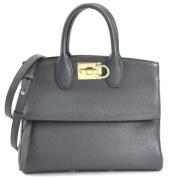 Salvatore Ferragamo Pre-owned Pre-owned Laeder handvskor Gray, Dam