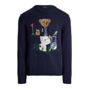 Polo Ralph Lauren Bear Performance Jumper Blue, Herr