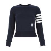 Thom Browne Midnattsblå Bomullsweatshirt Blue, Dam