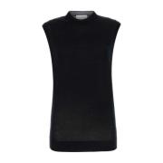 Sportmax Svart ullblandning Odissea topp Black, Dam