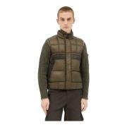 C.P. Company Rutigt Mönster Puffer Vest Green, Herr