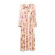 Zimmermann Wonderland Floral Midi Klänning Multicolor, Dam