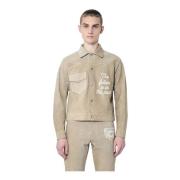 Human Made Logo Print Mockajacka Beige, Herr