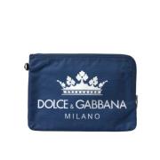 Dolce & Gabbana Pre-owned Pre-owned Tyg kuvertvskor Blue, Dam