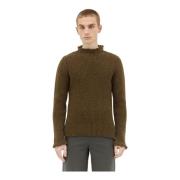 Burberry Fringed Wool Sweater Brown, Herr