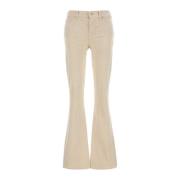 7 For All Mankind Stretch Cordbyxor i Sand Beige, Dam