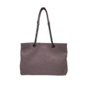 Bottega Veneta Vintage Pre-owned Laeder axelremsvskor Purple, Dam