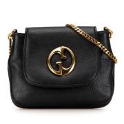 Gucci Vintage Pre-owned Laeder crossbodyvskor Black, Dam