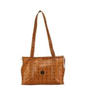 MCM Pre-owned Pre-owned Canvas axelremsvskor Brown, Dam