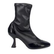 Sangiorgio Svarta Läder Ankelboots Black, Dam