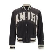 Amiri Färgade Svarta Rockar med Appliqué Logo Black, Herr