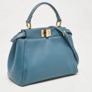 Fendi Vintage Pre-owned Laeder handvskor Blue, Dam